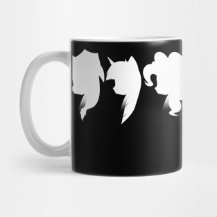 Mane Six White Silhouettes Mug